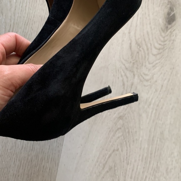 Saks Fifth Avenue black suede stiletto heels, women’s size 9M classic elegant - Picture 7 of 10
